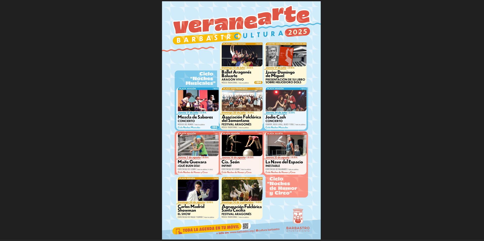 Cartel actividades verano 2025.