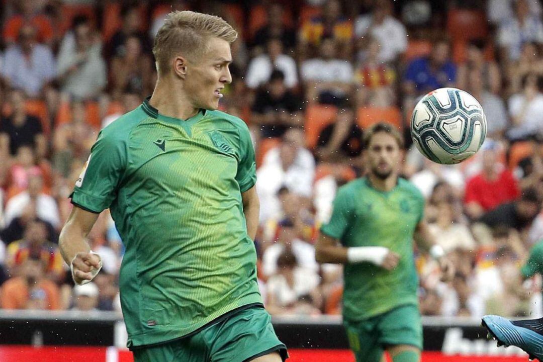 Odegaard marcó su primer gol con la Real Sociedad