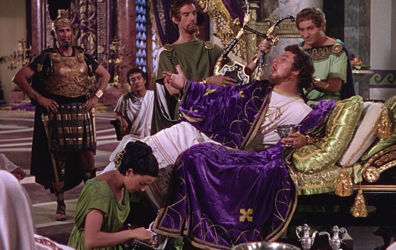 Nerón (Peter Ustinov) en &#039;Quo Vadis&#039; (Mervyn LeRoy, 1951)