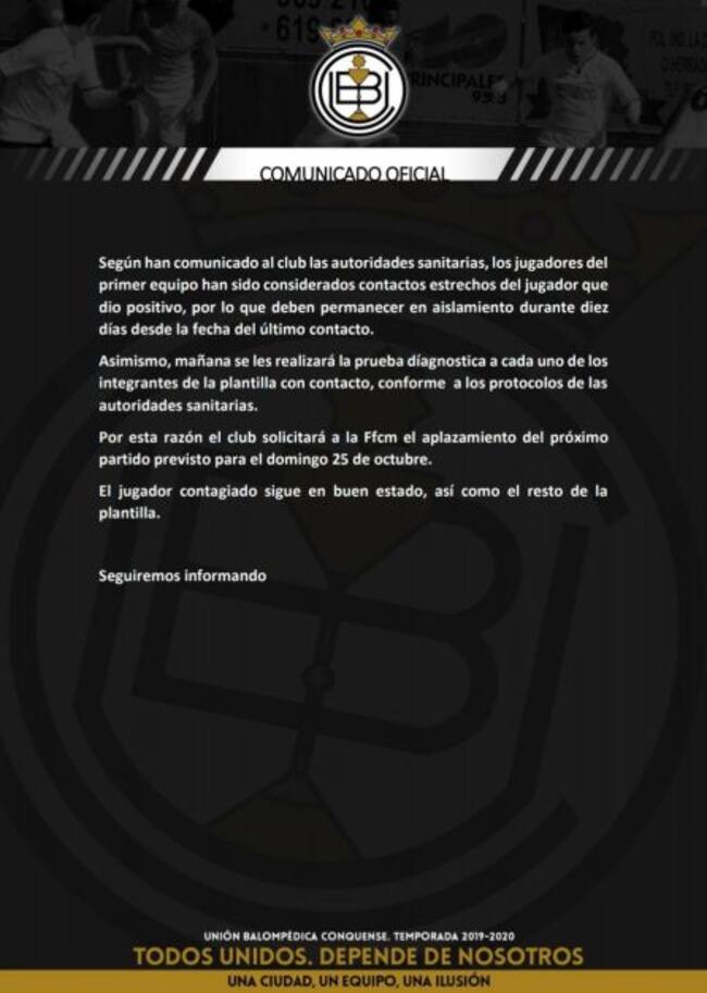 Comunicado del club
