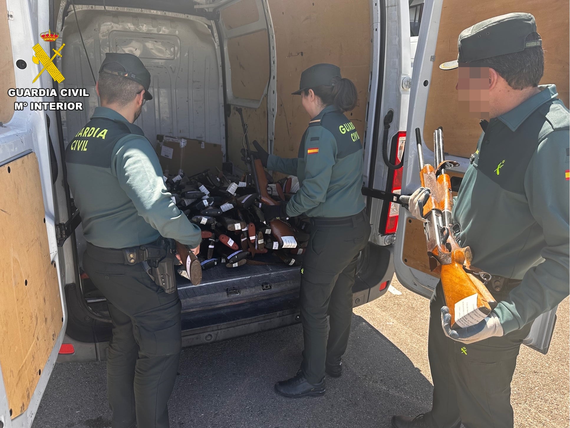 Algunas de las armas que han sido destruidas por la Guardia Civil de Huesca