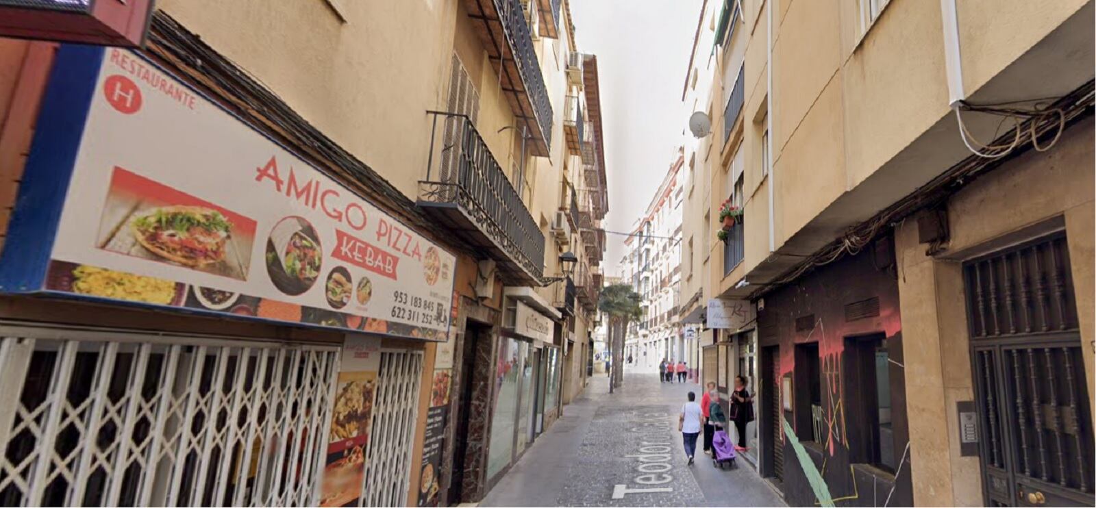 Calle Teodoro Calvache, en el centro histórico de Jaén capital