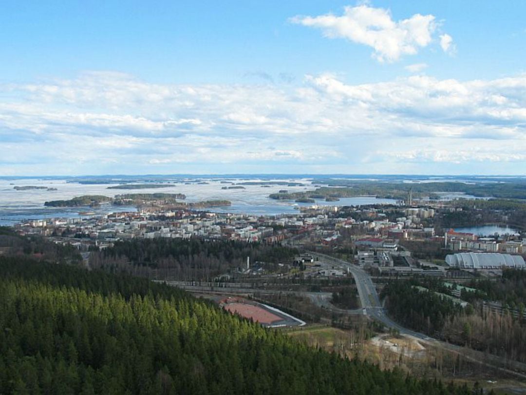 Vista de la ciudad de Kuopio. 