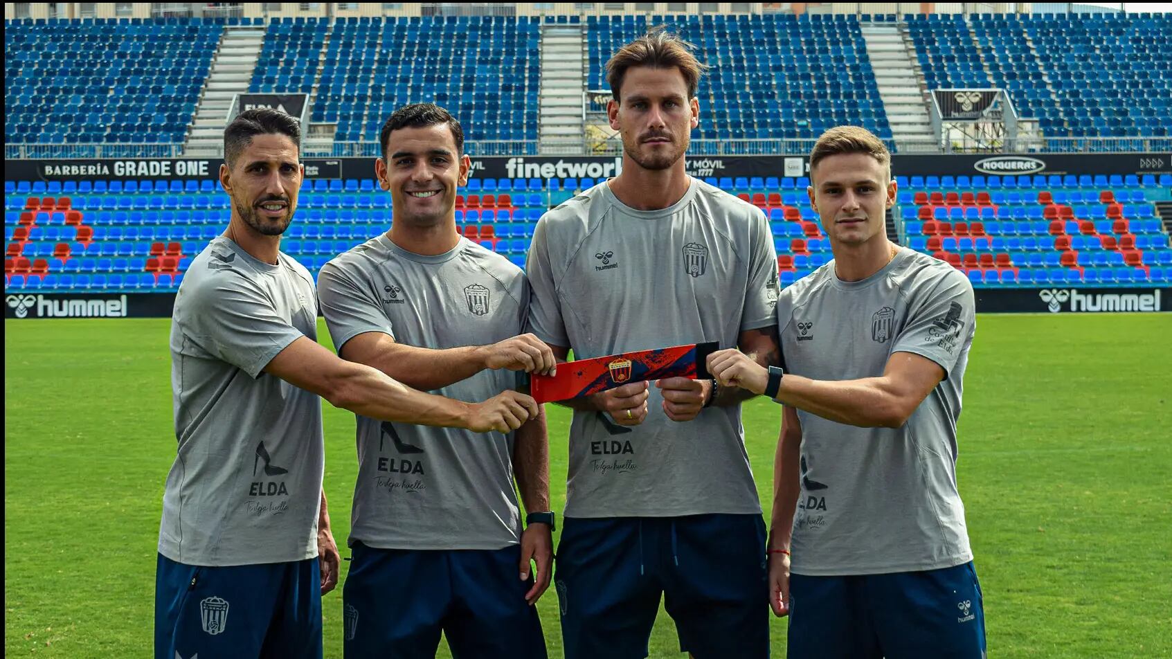 De izquierda a derecha: Fidel Chaves, Jesús Clemente, Dario Đumić y Nacho Quintana