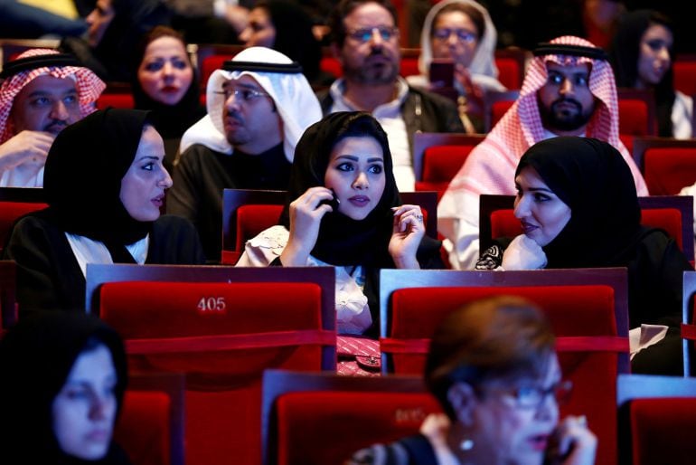 Imagen de un concierto en la Universidad Princesa Nourah bint Abdulrahman en Riad, Arabia Saudí