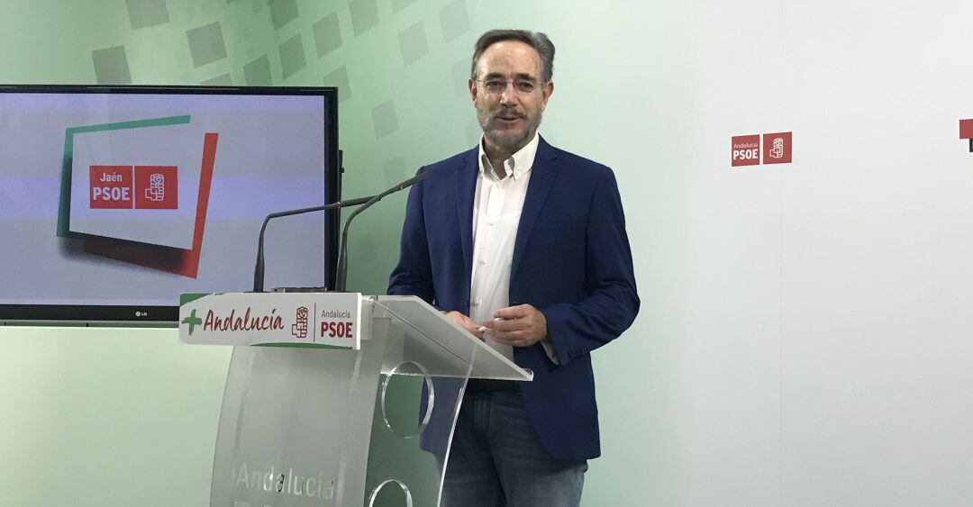 Felipe López en la sede provincial de PSOE de Jaén.