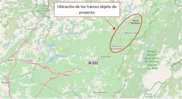 Localización de los dos tramos cuya redacción y construcción ha salido a licitación.