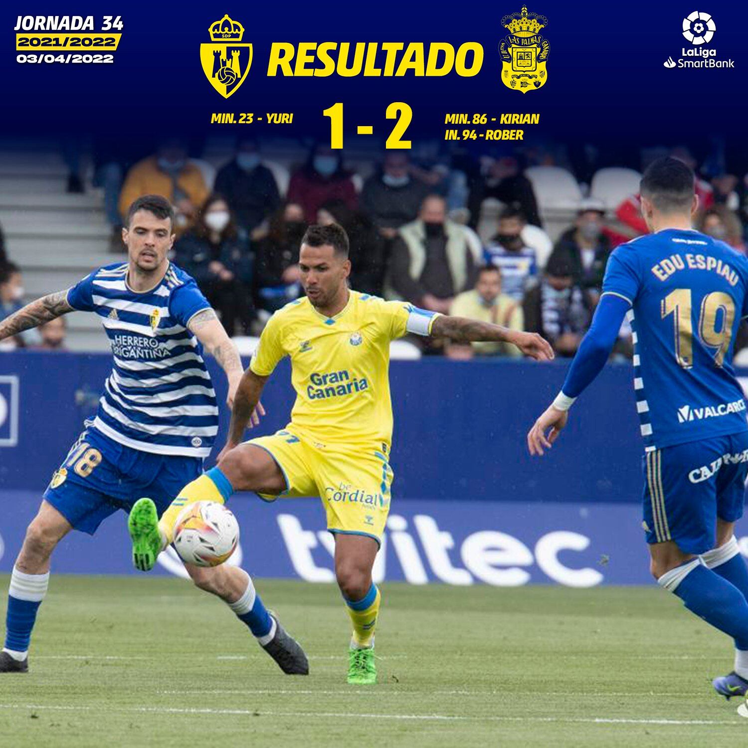 La UD Las Palmas ganó en el Toralín.