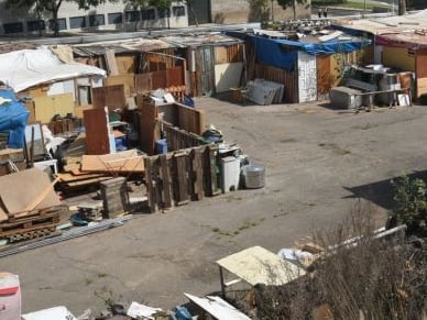 Poblado de chabolas en la zona del Pancho Camurria en Santa Cruz de Tenerife. 