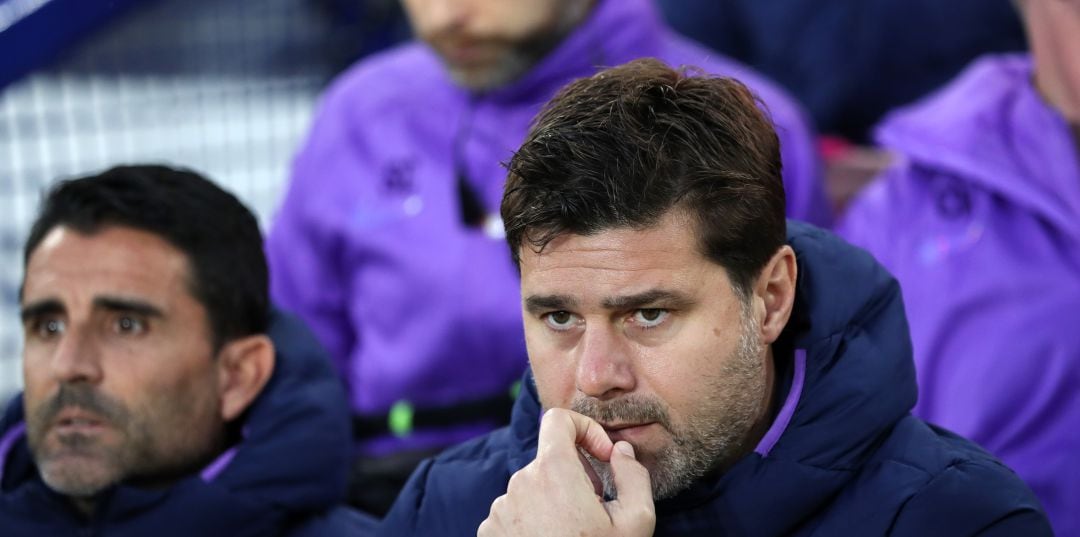 Pochettino, durante un partido con el Tottenham