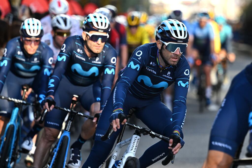 Alejandro Valverde, durante una de sus últimas carreras.