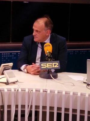 Javier Tebas, con José Ramón de la Morena