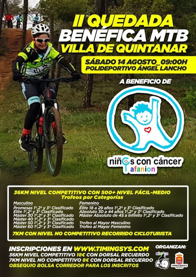 Cartel II Quedada Benéfica MTB de AFANION