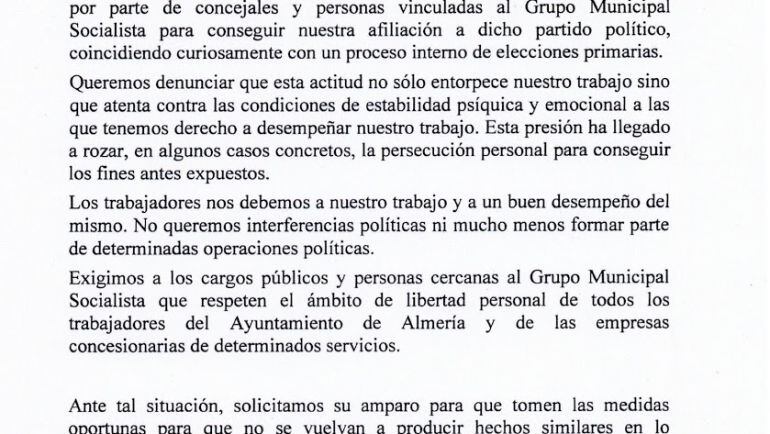 Sindicatos denuncian presiones del PSOE local para afiliarse.