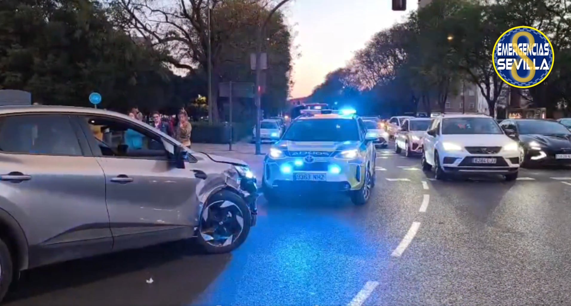 Detenido tras una persecución con nueve heridos