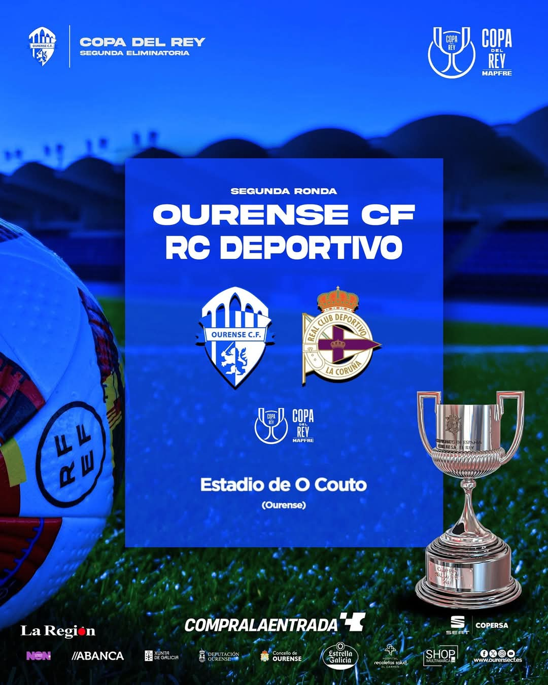 Deportivo de A Coruña rival en la Copa del Rey del Ourense CF