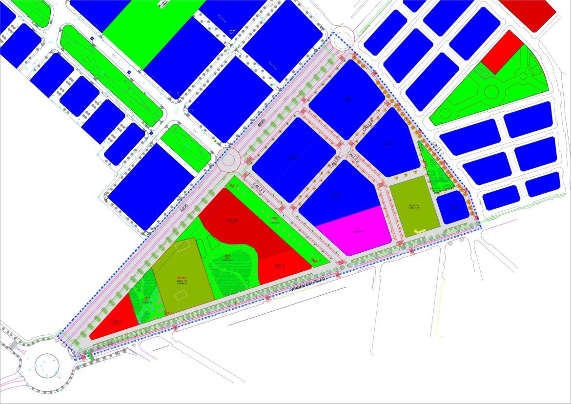 Sector 3, delimitado por la calle Virgen del Pilar y la Avenida de la Mancha y un tercer vial de nueva creación. 