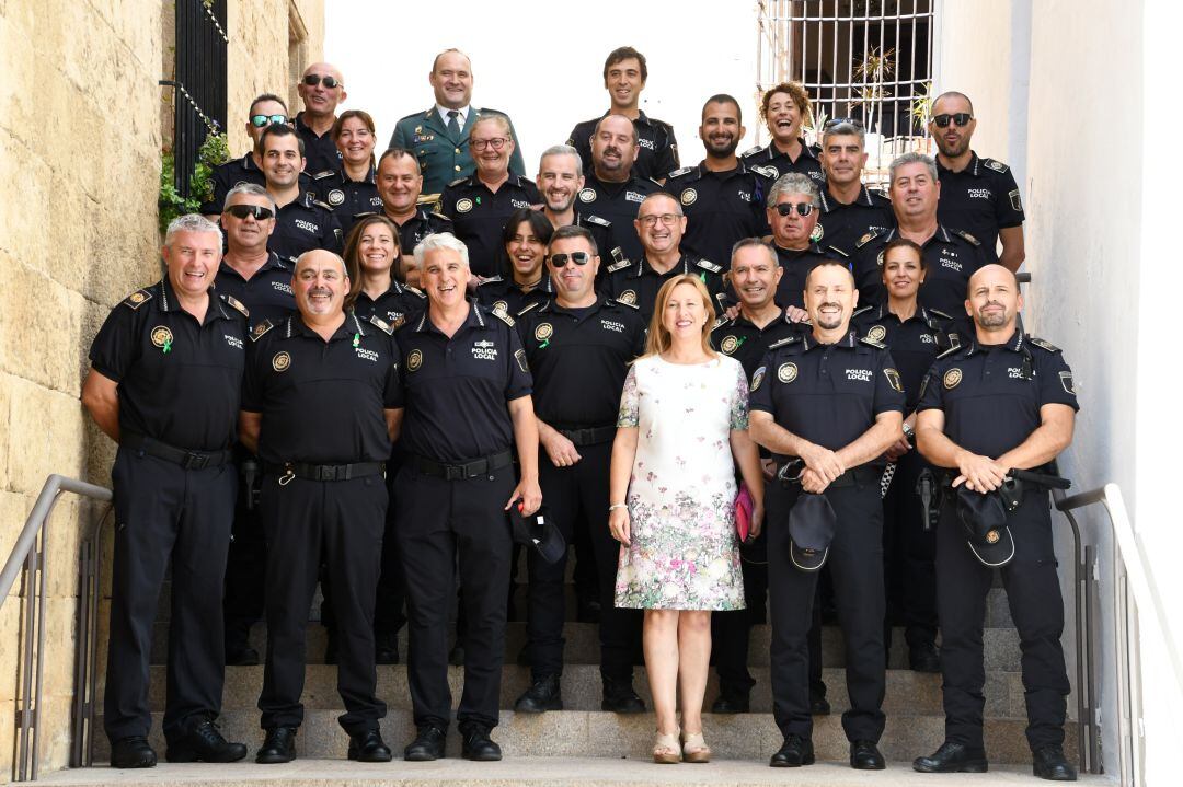 Foto de familia, tras la celebración de los Santos Ángeles Custodios. 