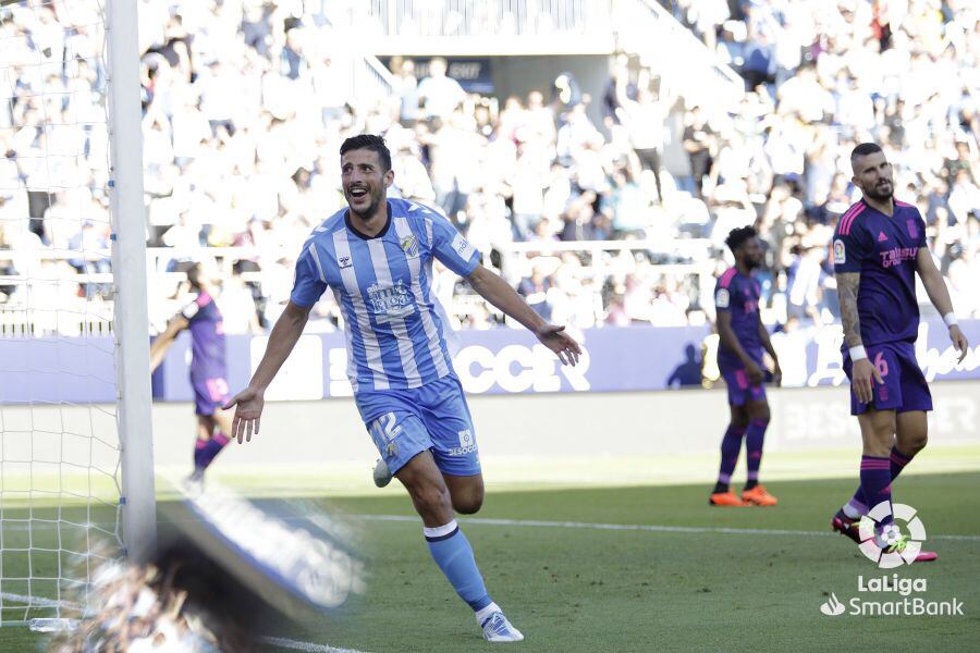 El delantero del Málaga Pablo Chavarría, goleador en el partido contra el Cartagena