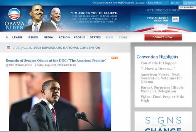 La campaña de Barack Obama en la web ha sido una de las más potentes de la historia