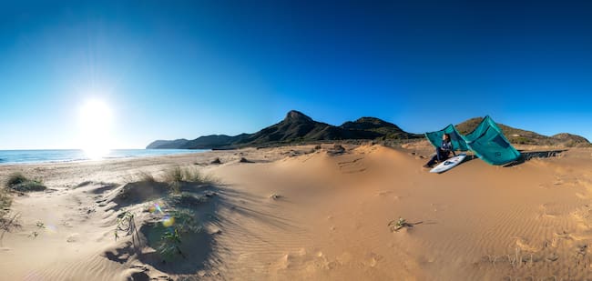 Kite surf en Calblanque (Cartagena).