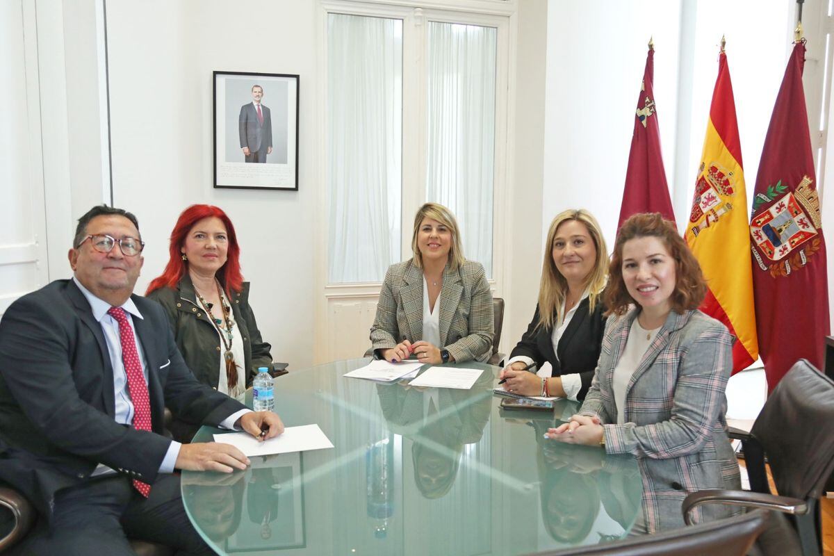 Reunión mantenida entre la alcaldesa de Cartagena, Noelia Arroyo, y miembros del Colegio Oficial de Enfermería.