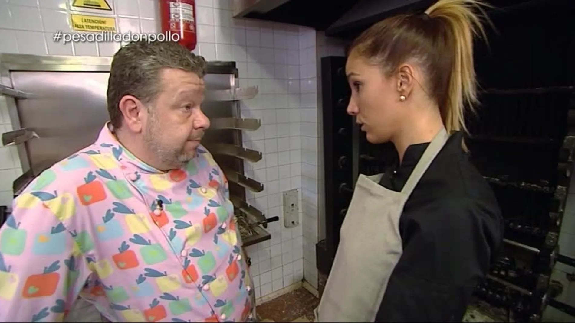 Alberto Chicote junto a Helena en el restaurante &#039;Don Super Pollo&#039;.