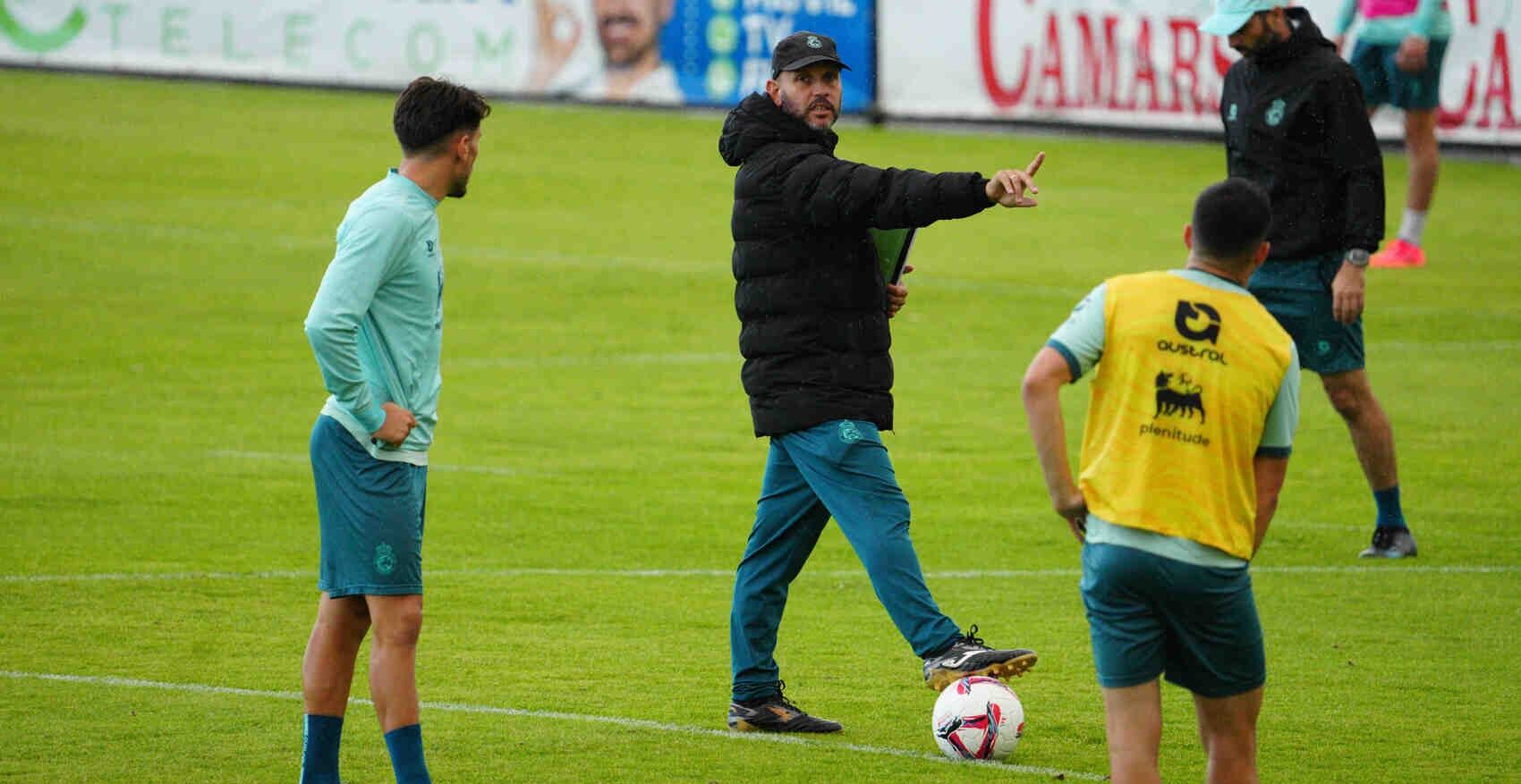 José Alberto, durante uno de los entrenamientos de la semana.