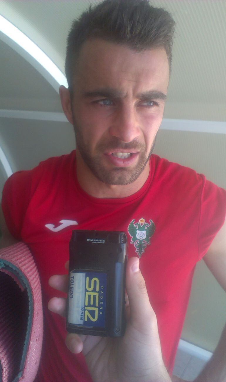 Rufino Segovia a la finalización del entrenamiento