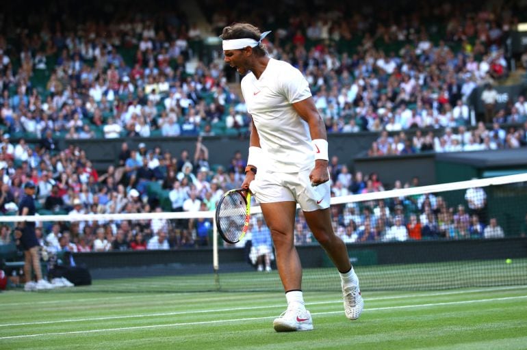 Rafa Nadal, en su partido ante Del Potro.