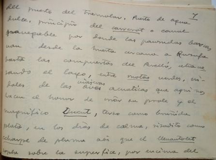 Guion escrito por Maximilano Thous en 1933 sobre La Albufera 6-6