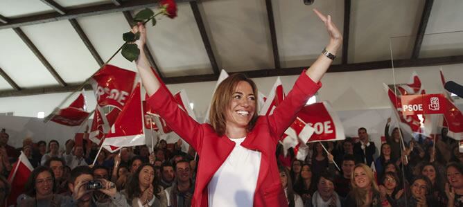 Carme Chacón durante la presentación de su candidatura a la secretaría general del PSOE