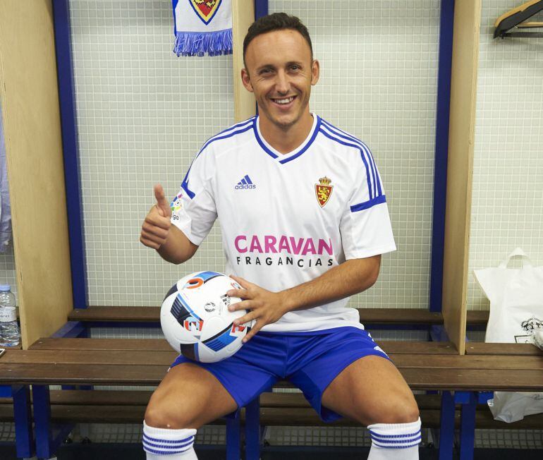 Jordi Xumetra en los vestuarios de La Romareda