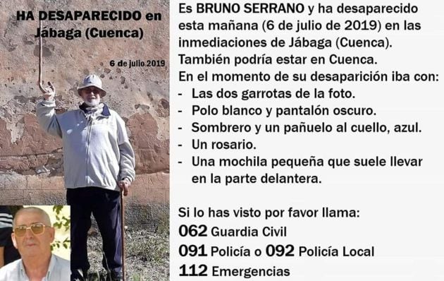 Información para la localizacion de Bruno Serrano.