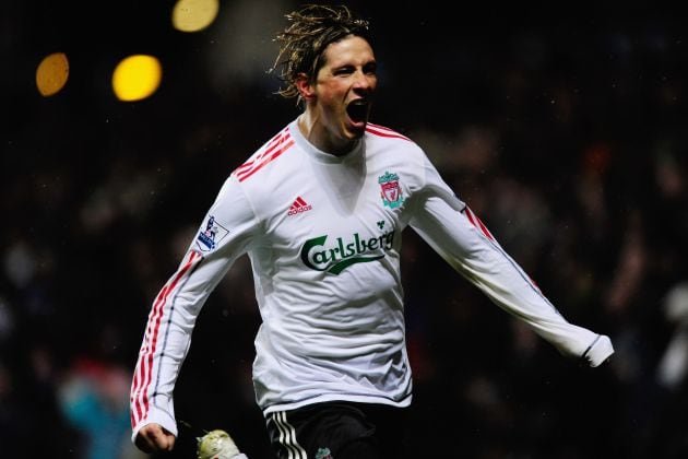 Fernando Torres durante su etapa en el Liverpool.