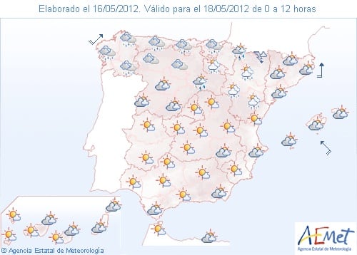 Mapa meteorológico de España