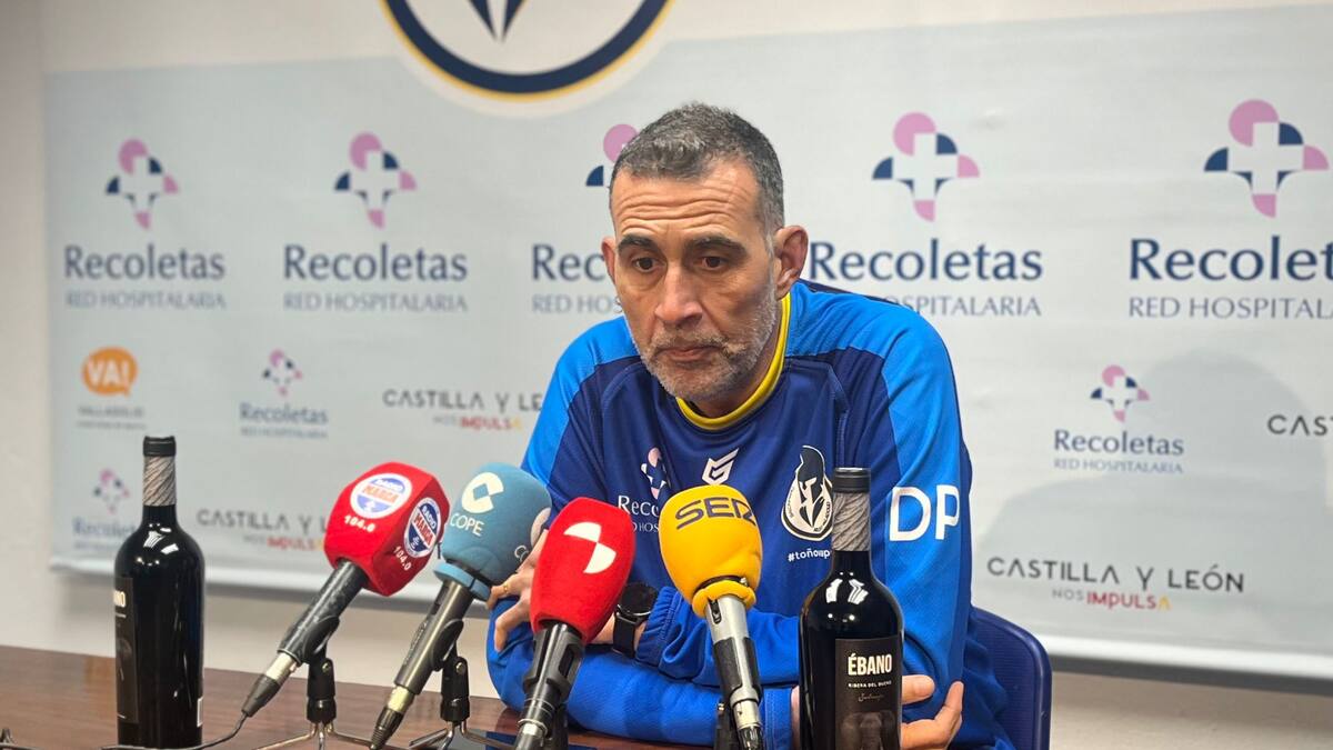 David Pisonero en la previa ante Torrelavega