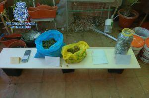 Restos de marihuana encontrados en el domicilio de Andújar.