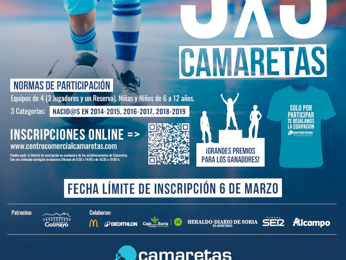 La Liga de fútbol 3x3 última sus inscripciones en Centro Comercial Camaretas