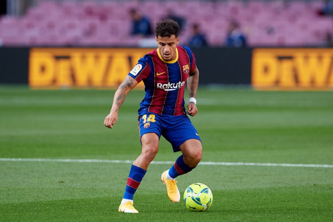 Coutinho, durante el partido contra el Ferencvaros.