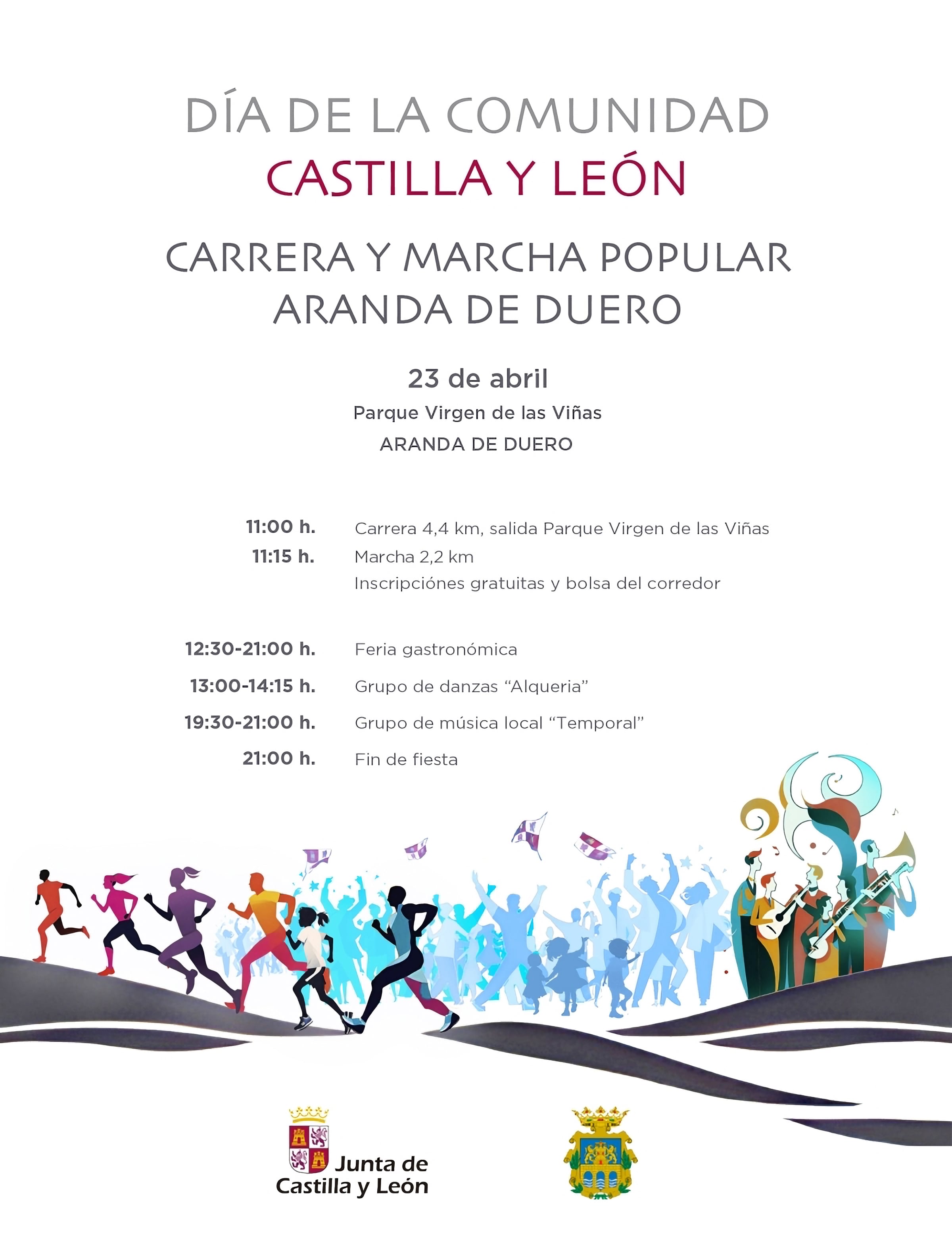 Cartel Día de Castilla y León 2024 en Aranda difundido a través de diversos canales no oficiales por internet