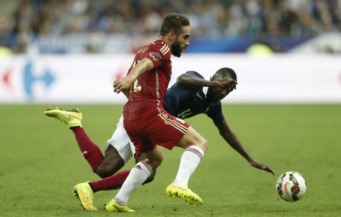 Dani Carvajal, durante el encuentro ante Francia