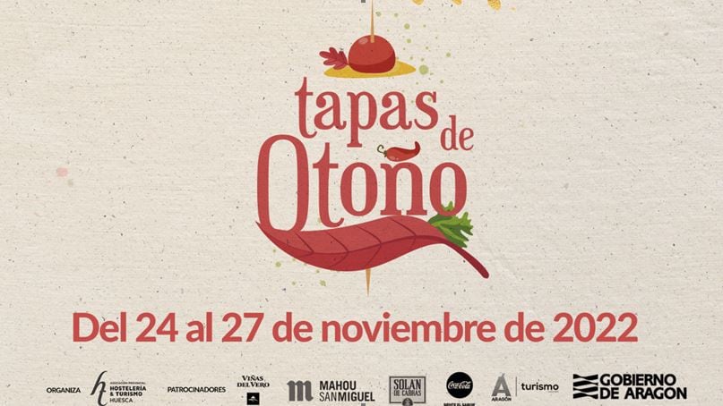 Cartel anunciador del certamen de Tapas de otoño de Huesca