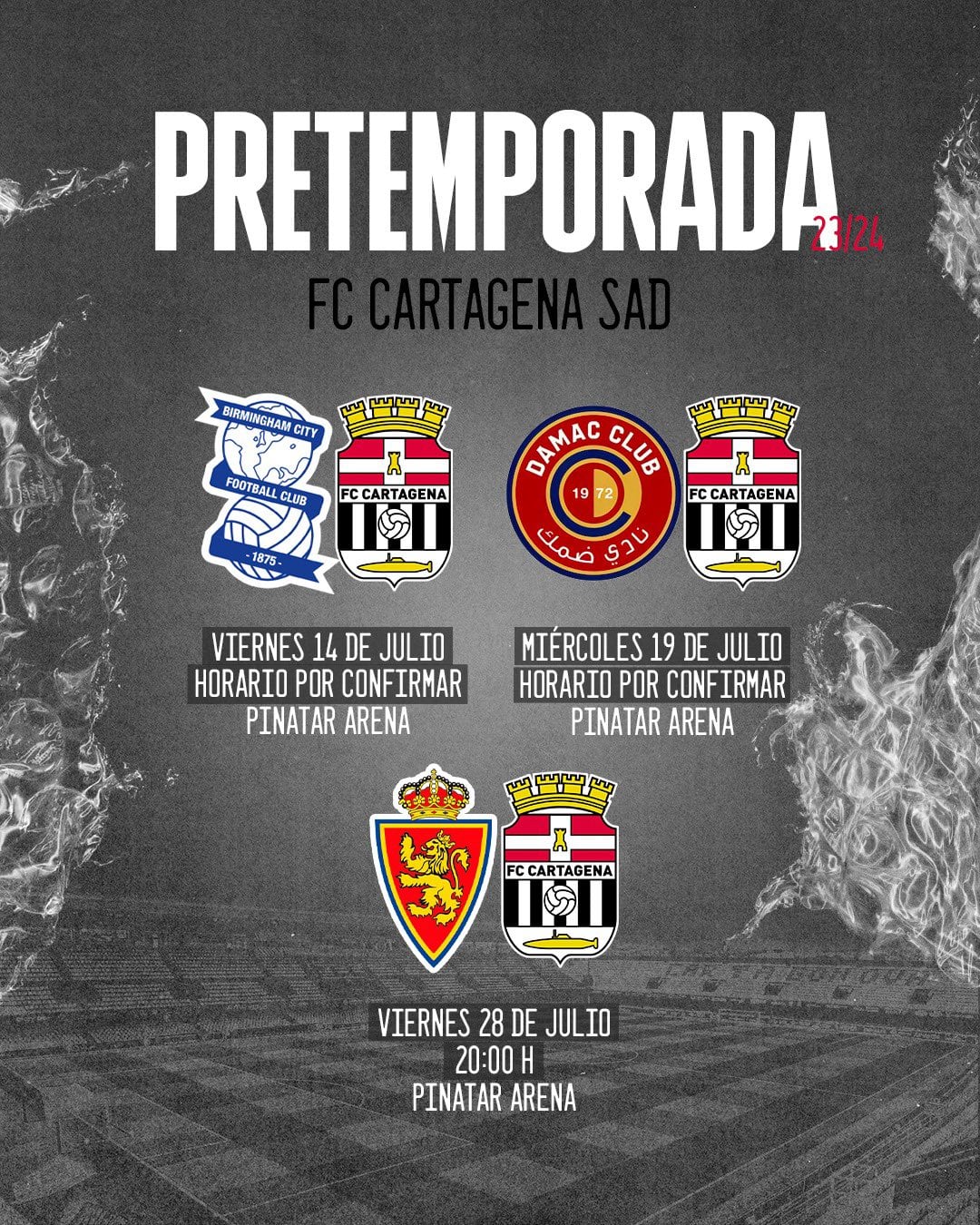 Primeros tres partidos cerrados por el FC Cartagena