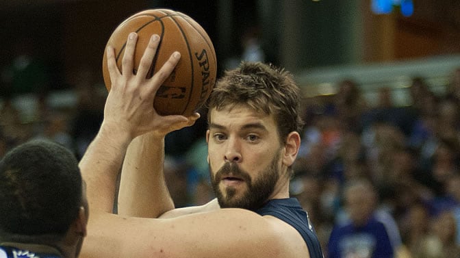 Marc Gasol, durante un partido con los Grizzlies