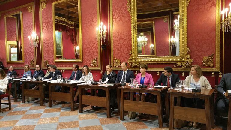 Grupo del PP en el pleno del Ayuntamiento de Granada de este lunes