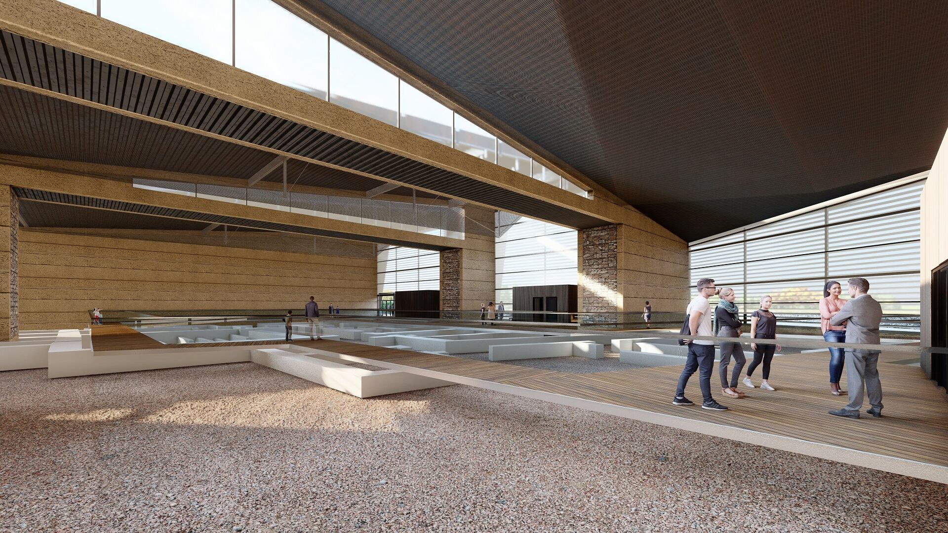 Infografía del interior del yacimiento