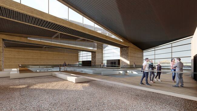 Infografía del interior del yacimiento