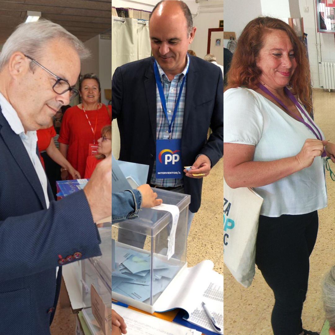 Los candidatos de PSOE, PP y Unidas Podemos al Consell de Ibiza ya han acudido a votar