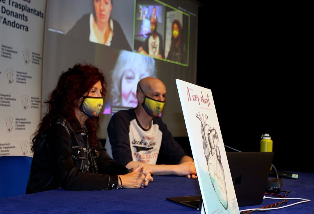 Toni Gamero i Mercè Canals, aquest dimarts en roda de premsa telemàtica.